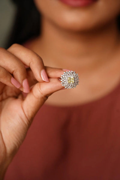 Brenda Coloured Stone Diamond Cocktail Ring